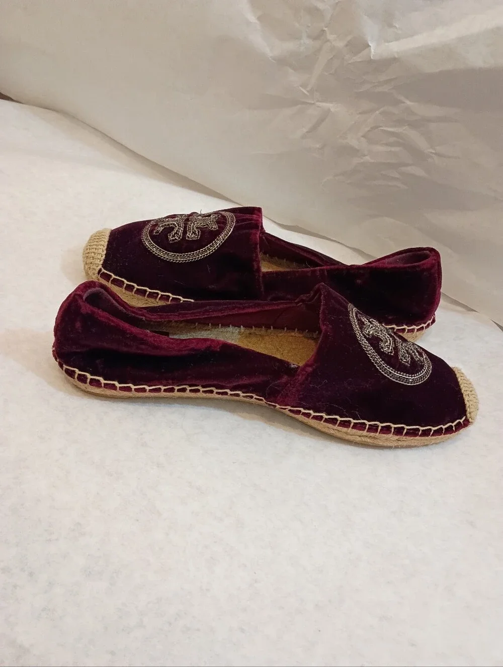 Tory Burch velvet Women's espadrilles Size 9.5